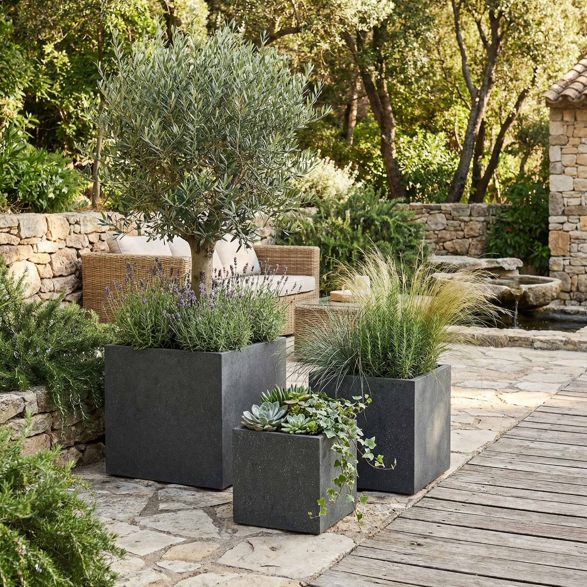 Angular Hafif Beton Saksı